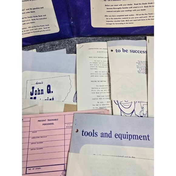 Pure Oil Company Advertising Car Dealer Guide Kit Packet Forms Booklets Document - Picture 8 of 13